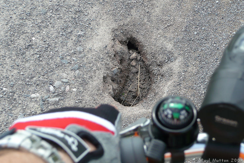 P1020883 Pothole in canal towpath